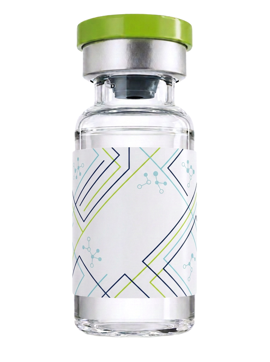 Brand-color glass vial with lime cap